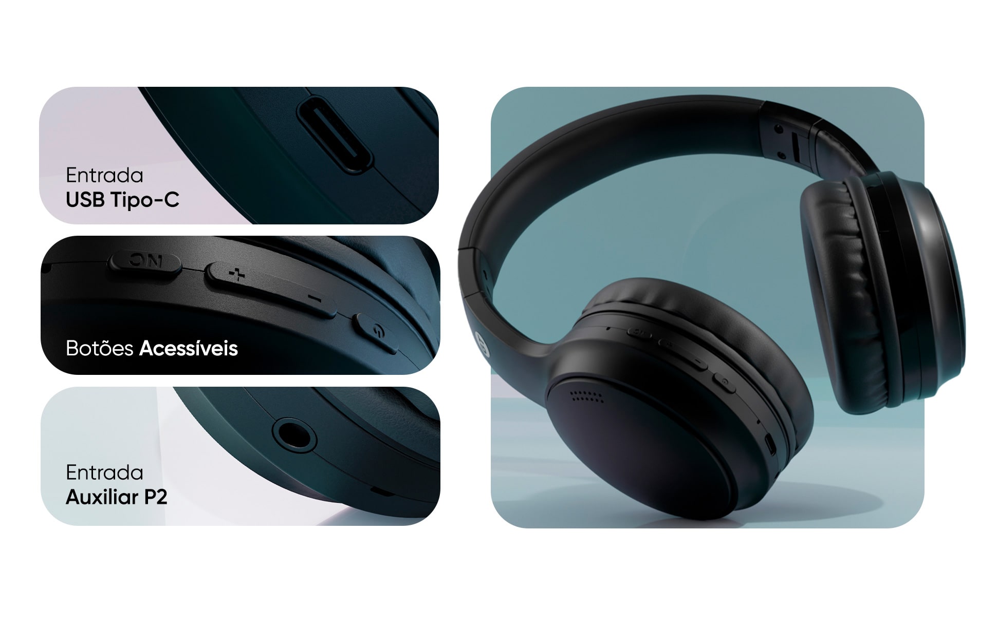 Headphone Bluetooth Goldentec GT Zen ANC Preto