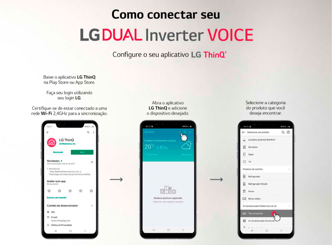 Ar Condicionado Inverter 30000 Btus LG Dual Inverter Voice Quente/Frio 220V