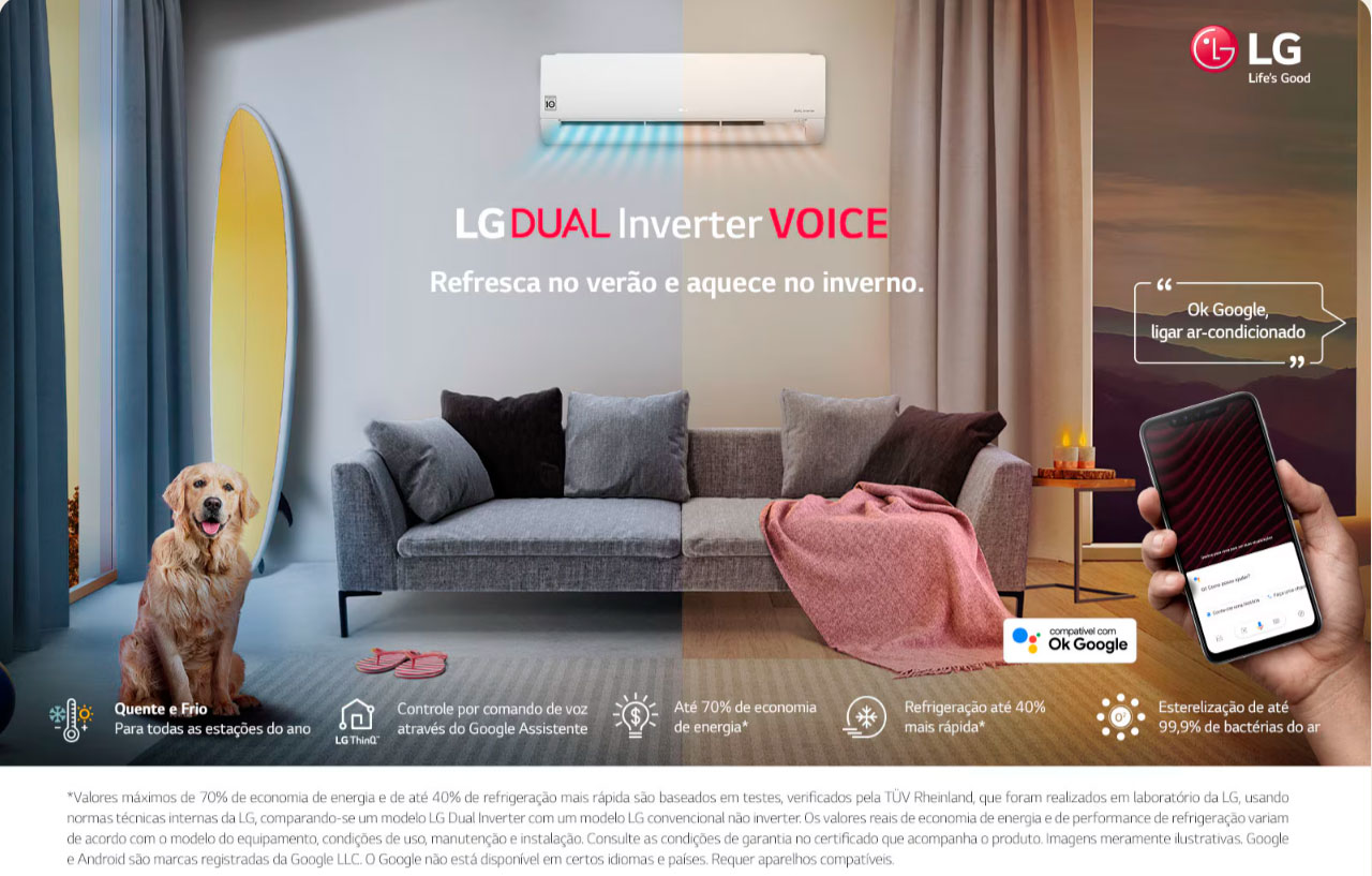 Ar Condicionado Inverter 30000 Btus LG Dual Inverter Voice Quente/Frio 220V