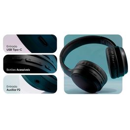 Headphone-Bluetooth-Goldentec-GT-Zen-ANC-Preto