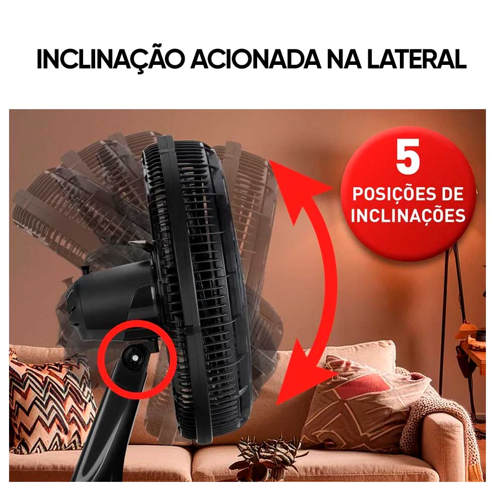 Ventilador 2 em 1 Mesa e Parede Arno X-Treme 6 VE60 140W Preto 220V