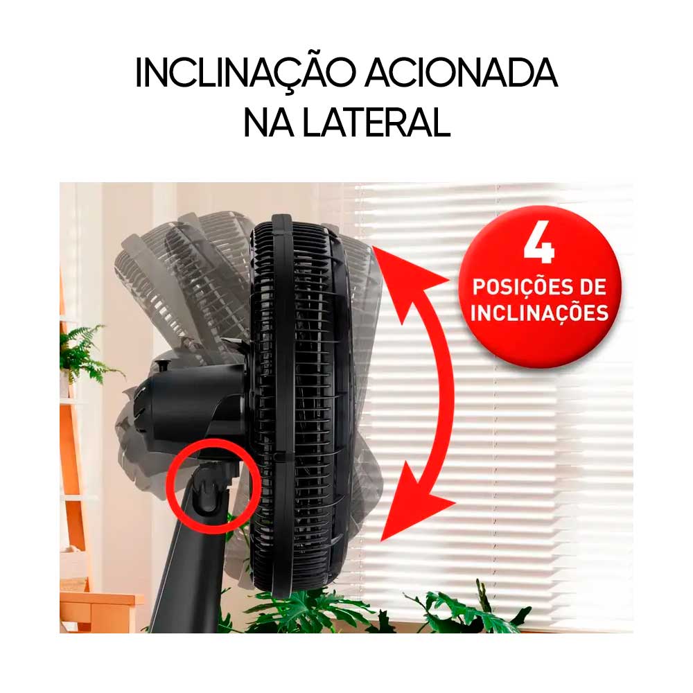 Ventilador de Coluna Arno X-Treme 6 40cm com 6 Pás e 3 Velocidades 127V Preto VE6C