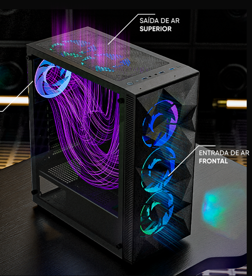 PC Gamer Intel® Core™ i7 4ª Geração, RAM 16GB, SSD 240GB, Linux | Goldentec