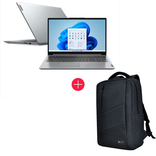 Notebook-Lenovo-IdeaPad-1i-Intel-Core-i5-1235U-15.6--HD-8GB-DDR4-512GB-SSD---Mochila-para-Notebook-15.6--Goldentec-Essential