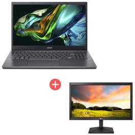 Notebook-Acer-Aspire-5-A515-57-55B8-Intel®-Core™-i5–12450H-12ª-Geracao-8GB-256GB-SSD-15.6-LED-FHD-Preto---Monitor-LG-195-LED-HD-HDMI-2ms---Inativo