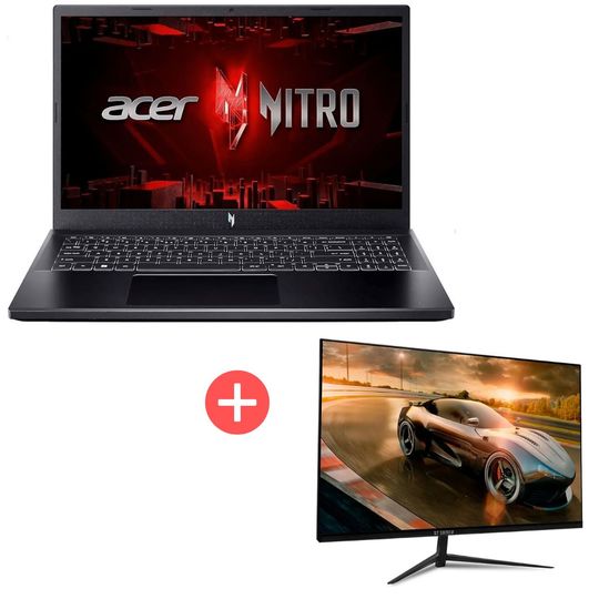 Notebook-Gamer-Acer-Nitro-V15-ANV15-51-58AZ-i5-13420H-8GB-512GB-SSD-GeForce-RTX-3050-15.6---Monitor-27-Widescreen-144Hz-Flat-Full-HD-Goldentec