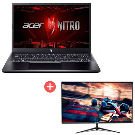 Notebook-Gamer-Acer-Nitro-V15-ANV15-51-58QL-i5-13420H-8GB-512GB-SSD-GeForce-RTX-2050--15.6”---Monitor-Gamer-27-LED-Full-HD-75Hz-1ms--Goldentec