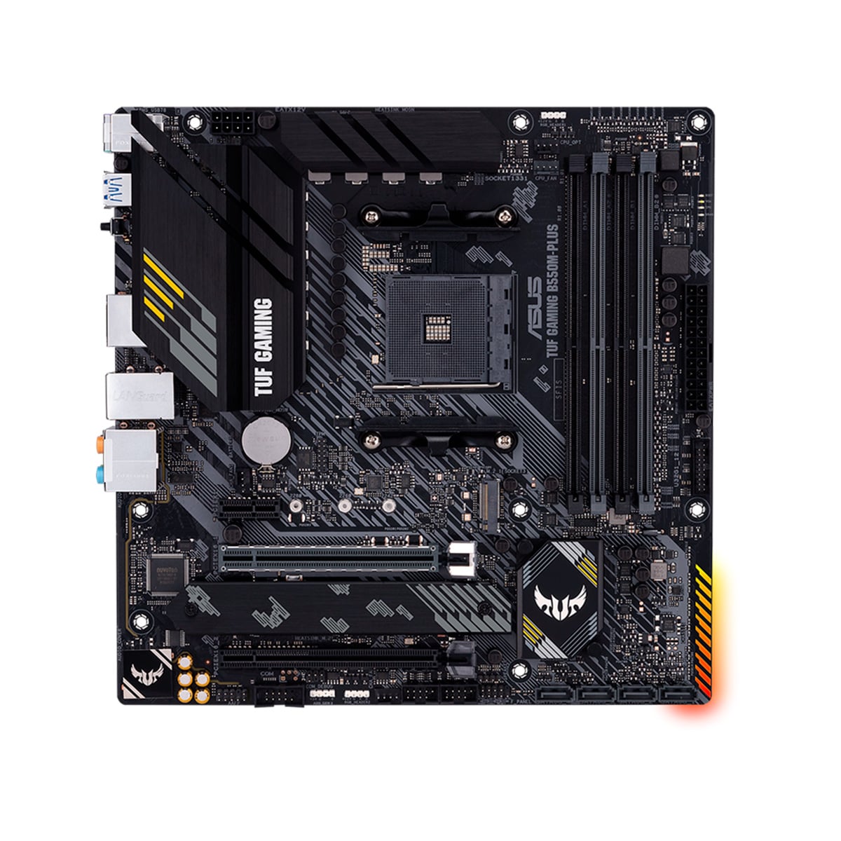 Placa-Mãe Asus TUF Gaming B550M-Plus 2x M.2 mATX DDR4 AMD AM4 - 90MB14A0-C1BAY0