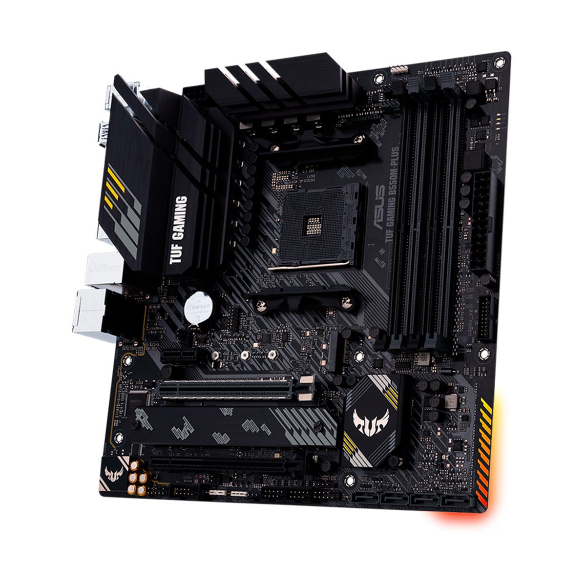 Placa-Mãe Asus TUF Gaming B550M-Plus 2x M.2 mATX DDR4 AMD AM4 - 90MB14A0-C1BAY0