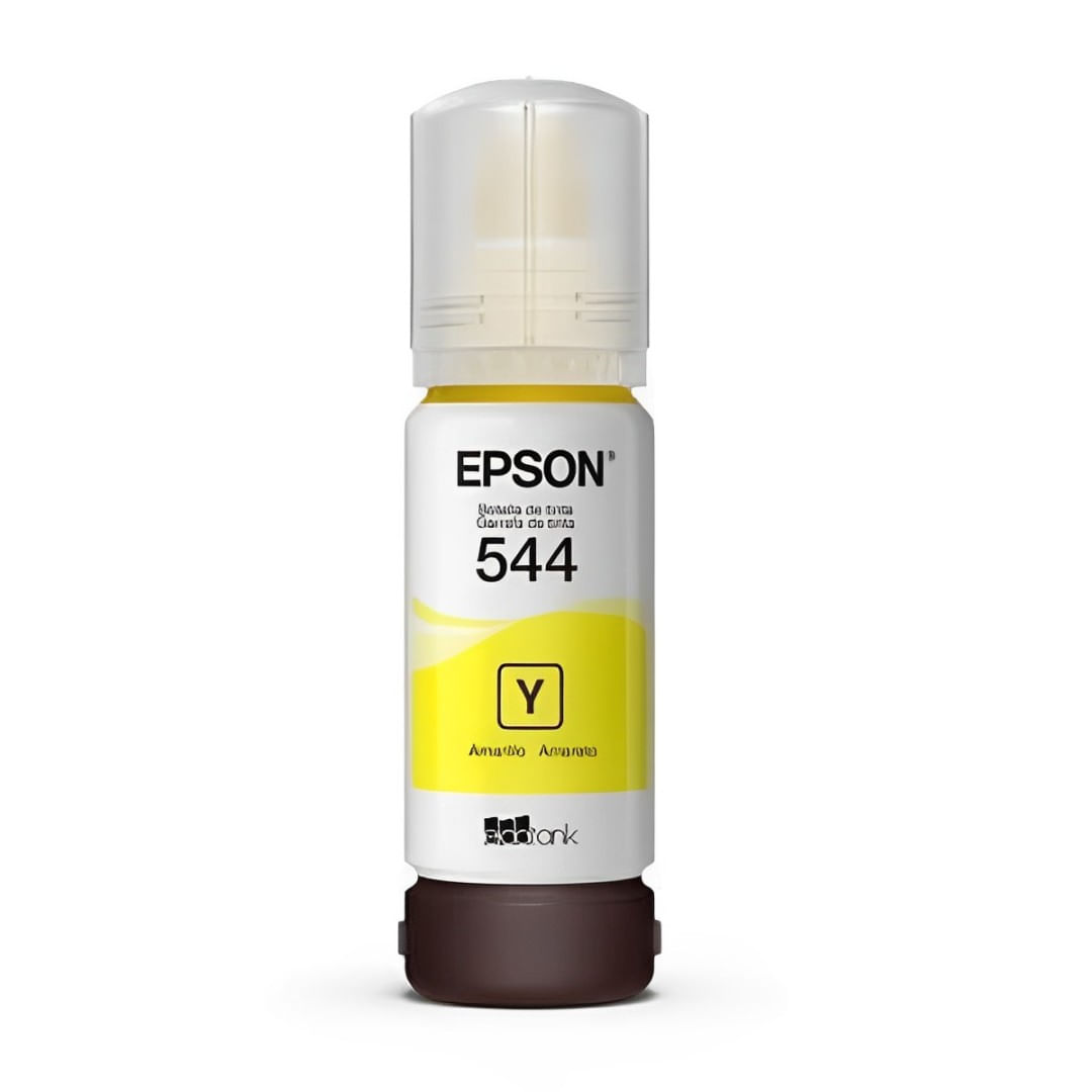 Garrafa Refil de Tinta Epson T544 para impressora Original 120 L3150 / L3110 / L3210 / L3250 / L5190 65ml Amarelo T544422-BR