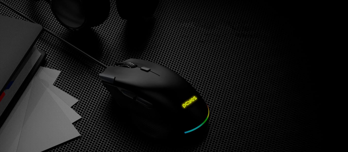 Mouse Gamer PCYes Zyron RGB, USB, 12800DPI, 7 Botões