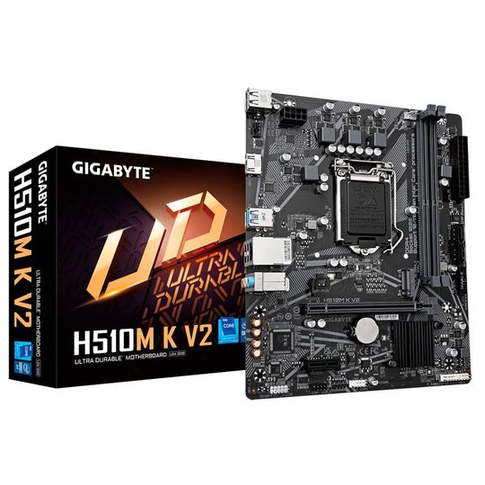 Placa Mãe Gigabyte H510M K V2, Chipset H510, Intel LGA 1200, MATX, DDR4