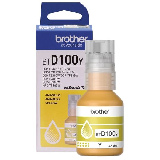 Refil de Tinta Brother, Amarelo - BTD100Y
