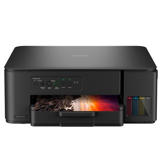 Impressora Multifuncional Tanque de Tinta Brother DCPT430W, InkBenefit, Colorida, Wi-Fi, USB