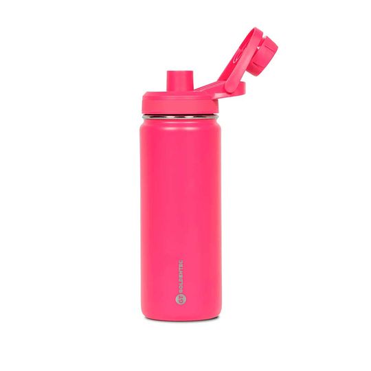 Garrafa-Termica-Goldentec-GT-Colors-Inox-500ml-Rosa-pink-para-bebidas-quentes-ou-frias-com-tampa-com-bico-e-base-emborrachada