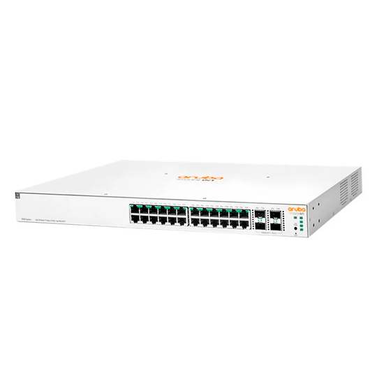Switch HPE Aruba 1930 24G, 24 Portas Poe, 4SFP, 370w, Branco - JL684A I