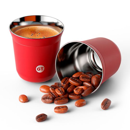 Copo Térmico Goldentec GT Espresso 80ml Vermelho