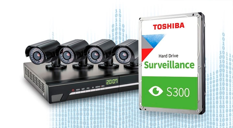 HD para CFTV Toshiba Surveillance S300, 2TB, 3.5, 5400RPM, Sata III 6GB/s, Cache 128MB - HDWT720UZSVA