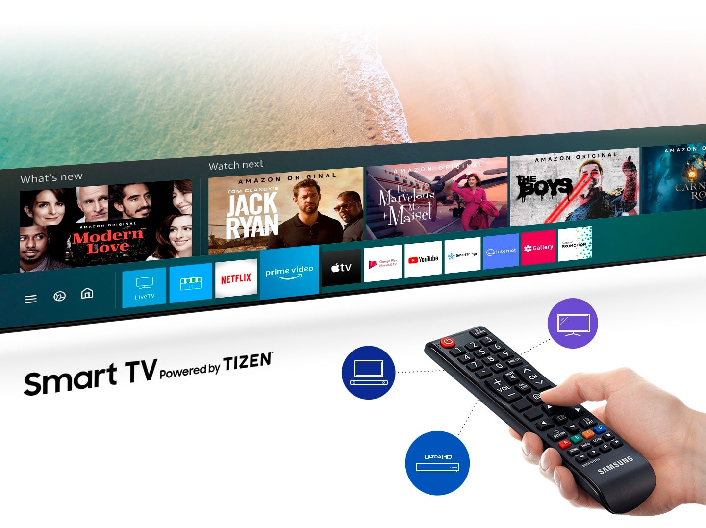 Samsung Smart TV 32 polegadas LED HD LS32BETBL, 8ms, Wi-Fi, 2 HDMI, USB