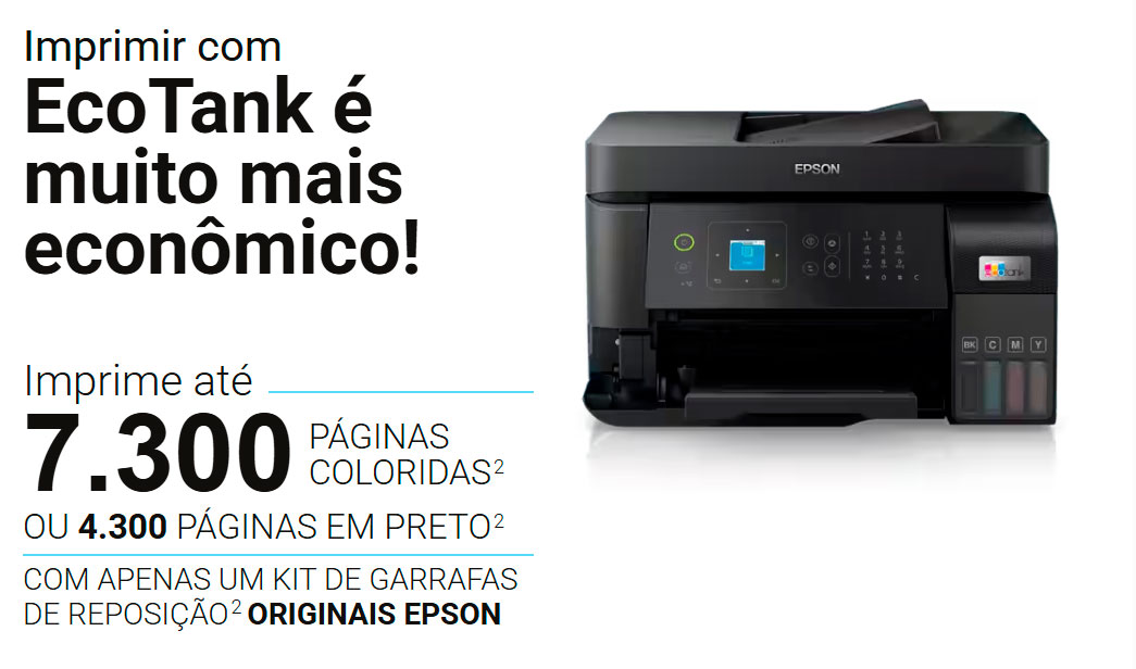 Impressora Multifuncional Colorida Tanque de Tinta Epson EcoTank L5590, Wi-Fi, USB, Bivolt