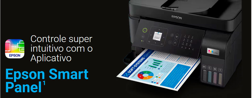 Impressora Multifuncional Colorida Tanque de Tinta Epson EcoTank L5590, Wi-Fi, USB, Bivolt