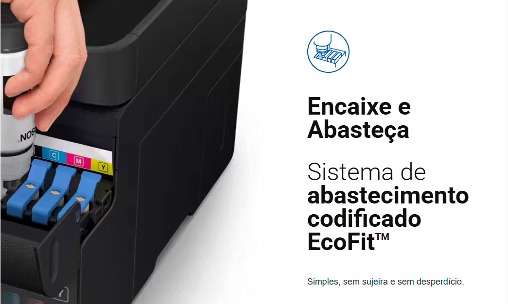 Impressora Multifuncional Colorida Tanque de Tinta Epson EcoTank L5590, Wi-Fi, USB, Bivolt