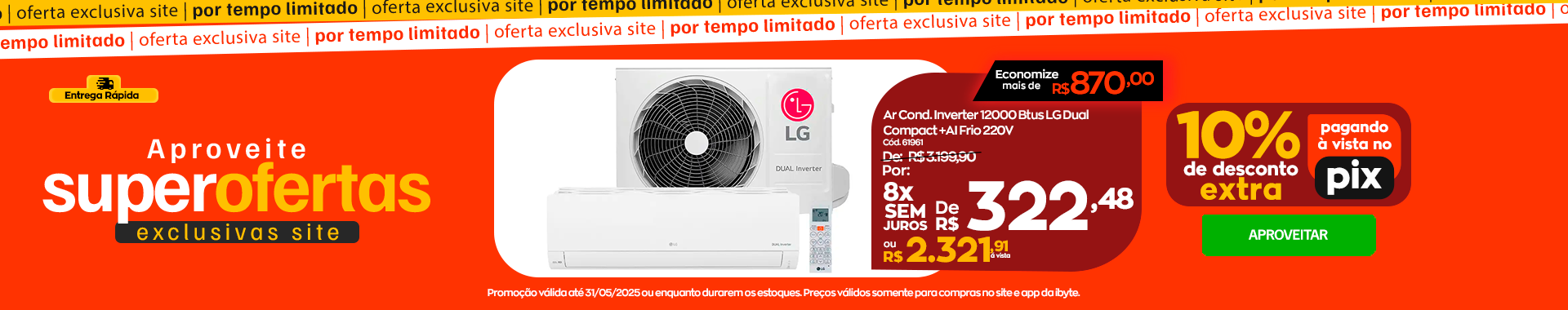 Super Ofertas - Ar 12000 btus - Destaque