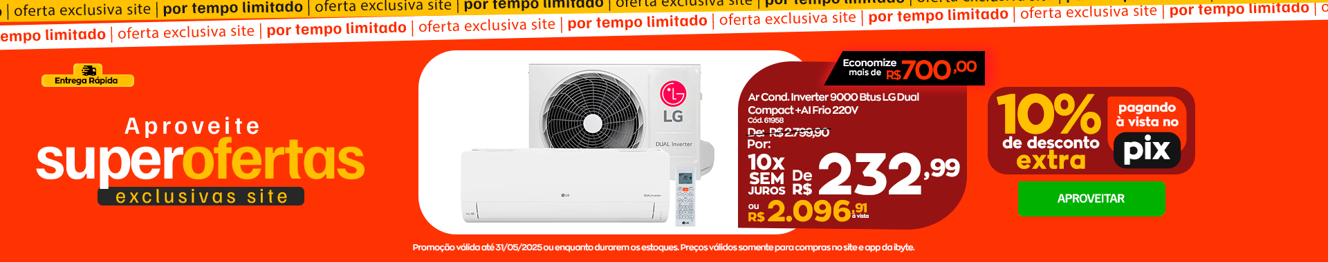 Super Ofertas - Ar 9000 btus -Destaque