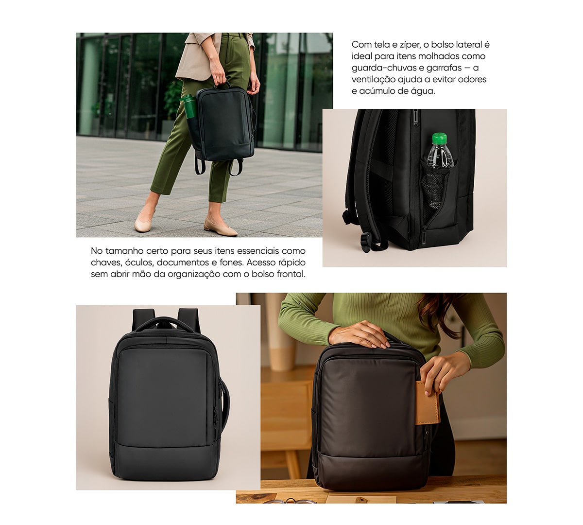 Mochila para Notebook até 17 Goldentec GT Journey Preta
