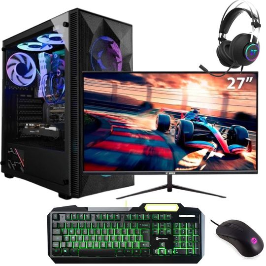 PC-Gamer-Completo-Intel-Core-i5-8GB-SSD-240GB-Linux---Monitor-Gamer-27---Teclado-Gamer-com-LED---Mouse-Gamer-2400-DPI---Headset-Gamer--Goldentec