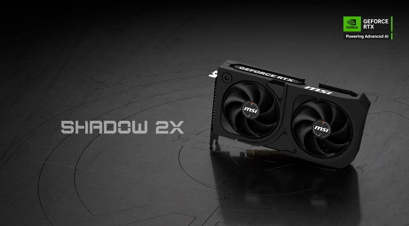 Placa de Vídeo Gamer MSI NVIDIA GeForce RTX 5060 8G Shadow 2X OC 8GB GDDR7, 128-bit, DisplayPort, HDMI