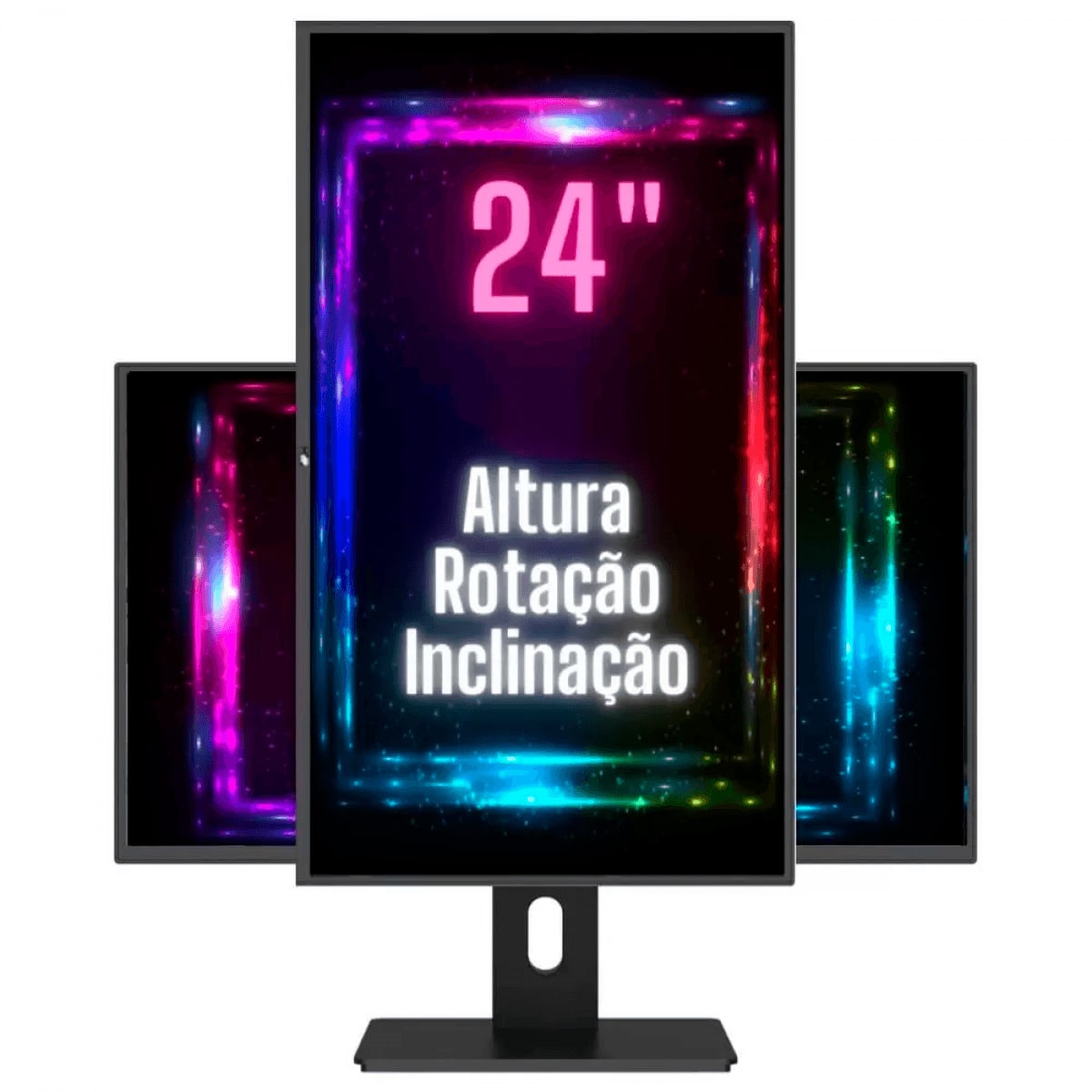 Monitor 3Green, Tela de 21.7 Full HD LED, 75Hz Flat HD 2ms, Rotação Vertical, Ajuste de Altura, HDMI/VGA , Preto - 2153G-LED