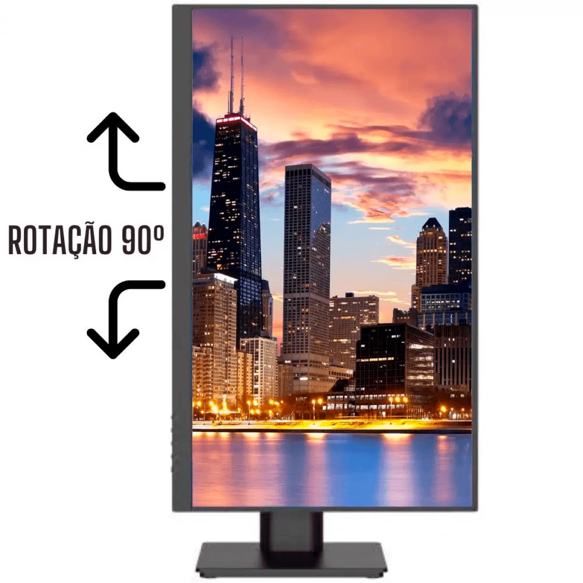 Monitor 3Green, Tela de 21.7 Full HD LED, 75Hz Flat HD 2ms, Rotação Vertical, Ajuste de Altura, HDMI/VGA , Preto - 2153G-LED