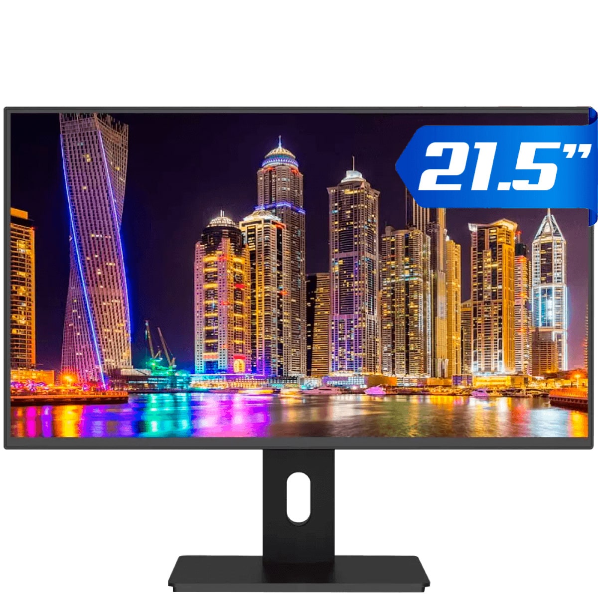 Monitor 3Green, Tela de 21.7 Full HD LED, 75Hz Flat HD 2ms, Rotação Vertical, Ajuste de Altura, HDMI/VGA , Preto - 2153G-LED