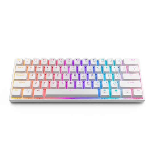 Teclado Gamer Mecânico Goldentec GT Moon TKL 60% USB Anti Ghosting Branco