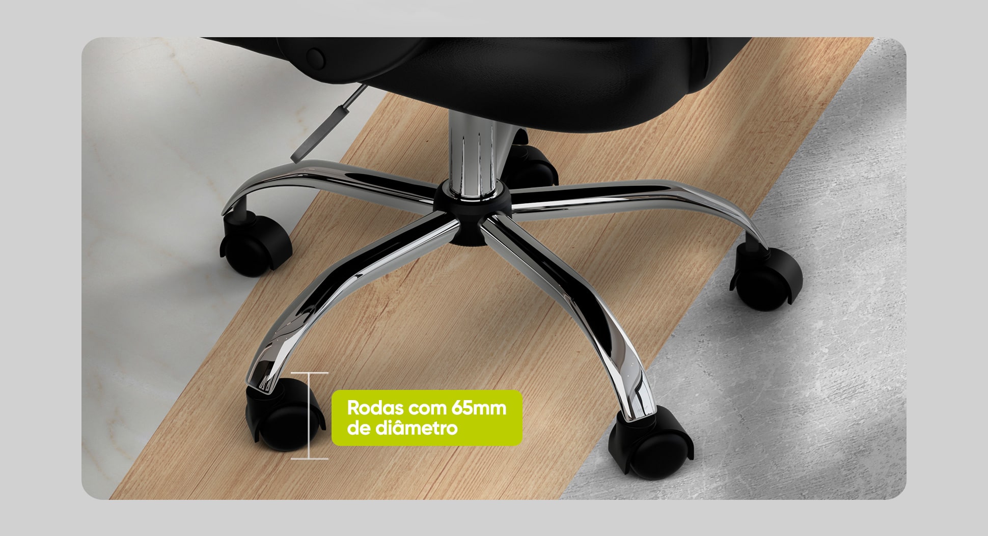 Cadeira Office Get Presidente 2024 360° Preto