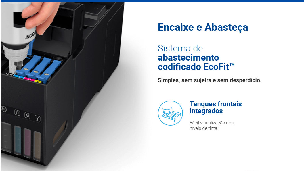 Impressora Multifuncional Tanque de Tinta 3 em 1 Epson EcoTank L6270, Wi-Fi, USB, Bivolt