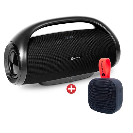 Caixa de Som Bluetooth 400W TWS GT Move Goldentec + Caixa de Som Goldentec GT Connect 10W RMS Bluetooth