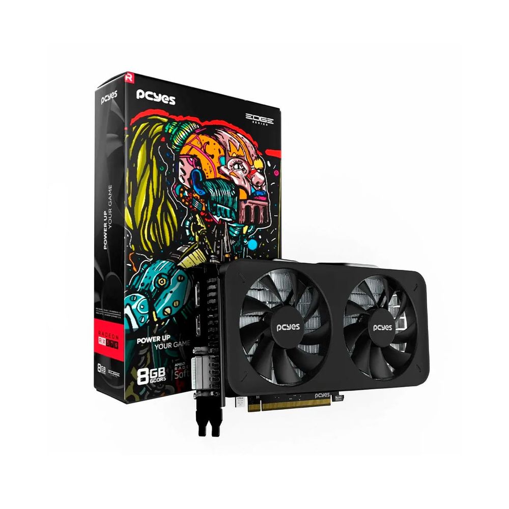 Placa de Vídeo Gamer PCYes AMD RX580 8GB DDR5 256-bits - Ibyte