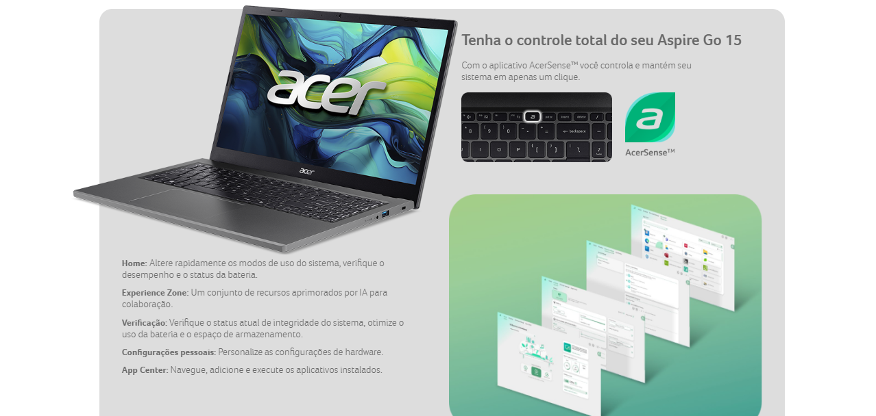 Notebook Acer Aspire GO 15