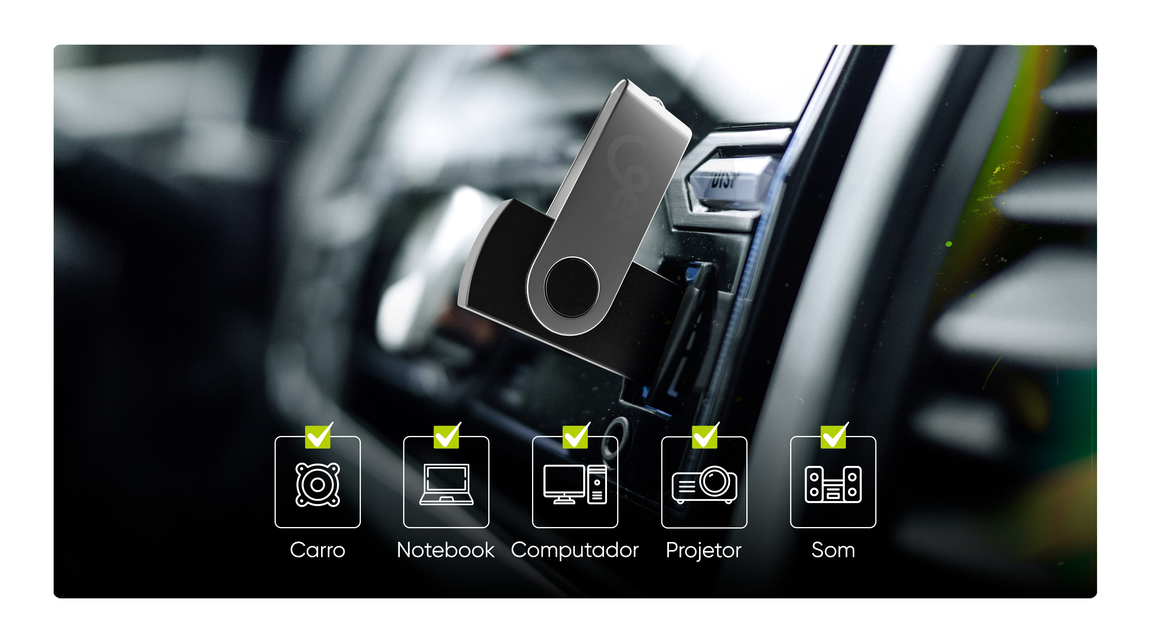 Pen Drive 64GB Get USB 2.0 Preto