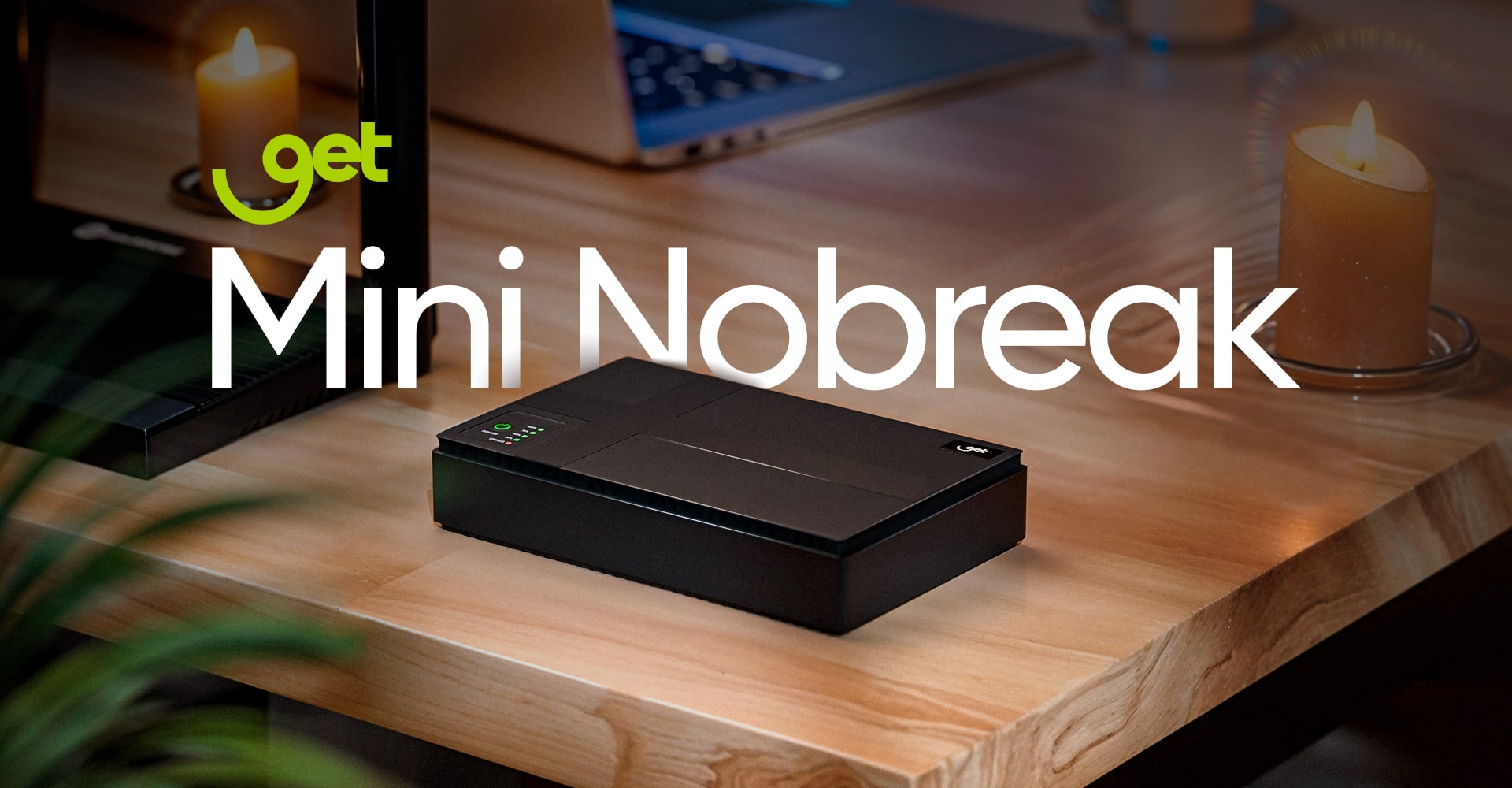 Mini Nobreak UPS Get 18W Bivolt 9/12/15/24V Bateria 10.400mAH para Roteadores, Modems, Câmera de segurança
