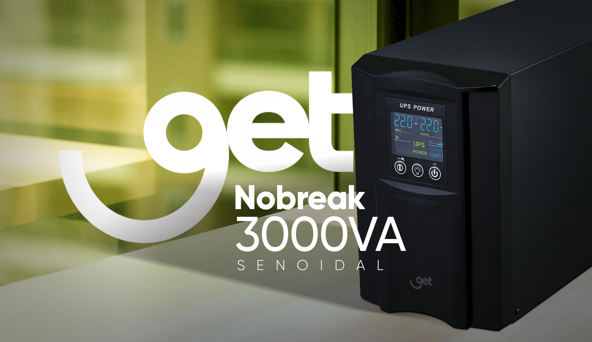 Nobreak Senoidal Get 3000VA AUT/115V com 8 tomada