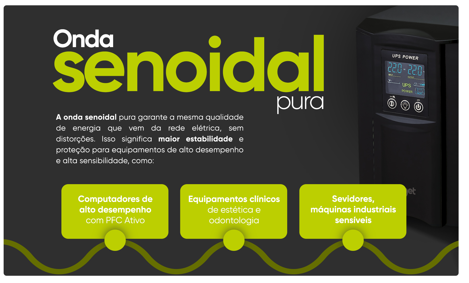Nobreak Senoidal Get 3000VA AUT/115V com 8 tomadas