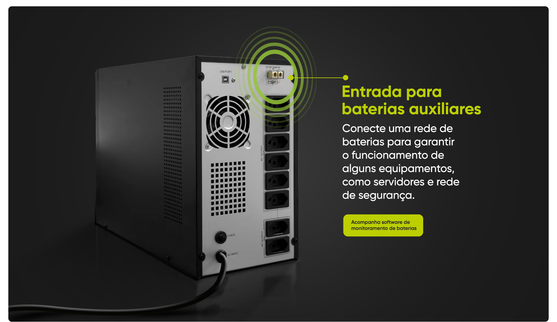 Nobreak Senoidal Get 3000VA AUT/115V com 8 tomadas