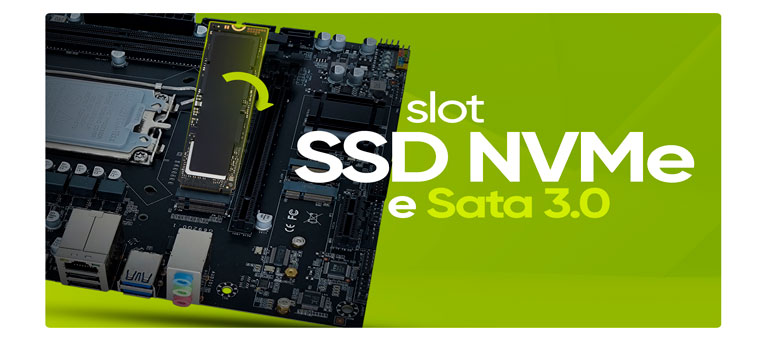Placa-Mãe Get H61 DDR3 M2 LGA 1155, Suporte Intel 2°/3° Geração, SATA M.2 HDMI VGA USB 3.0 Micro ATX