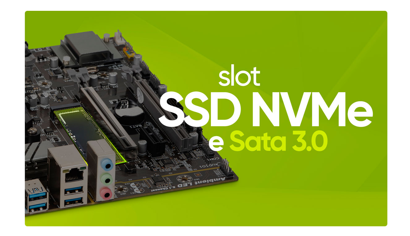 Placa-Mãe Get A520 M2 AM4 DDR4 até 128GB, M.2 NVMe, HDMI, USB 3.0, Micro ATX