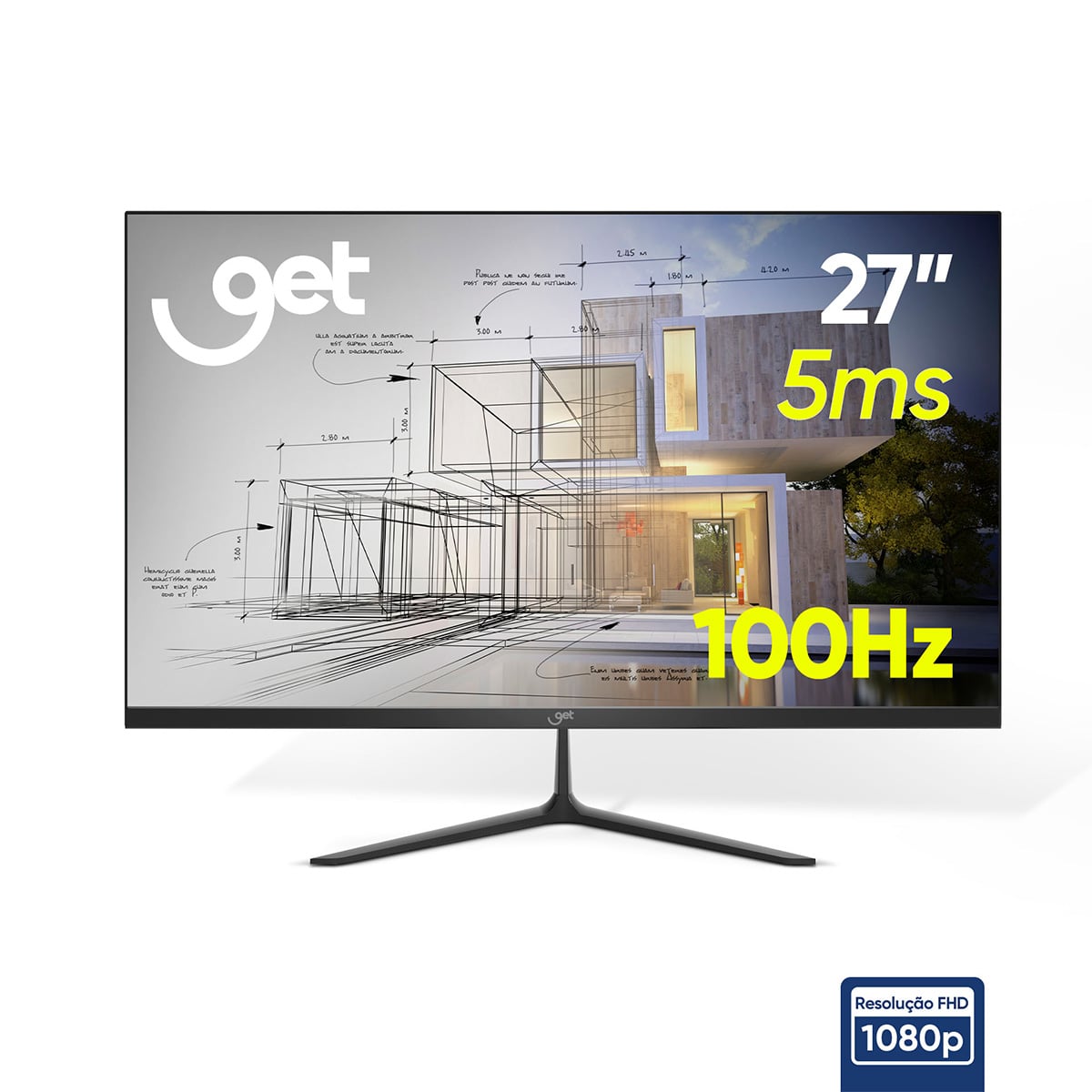 Monitor Office Slim 27 Get LED VA Full HD 100Hz, 5ms, HDMI, VGA