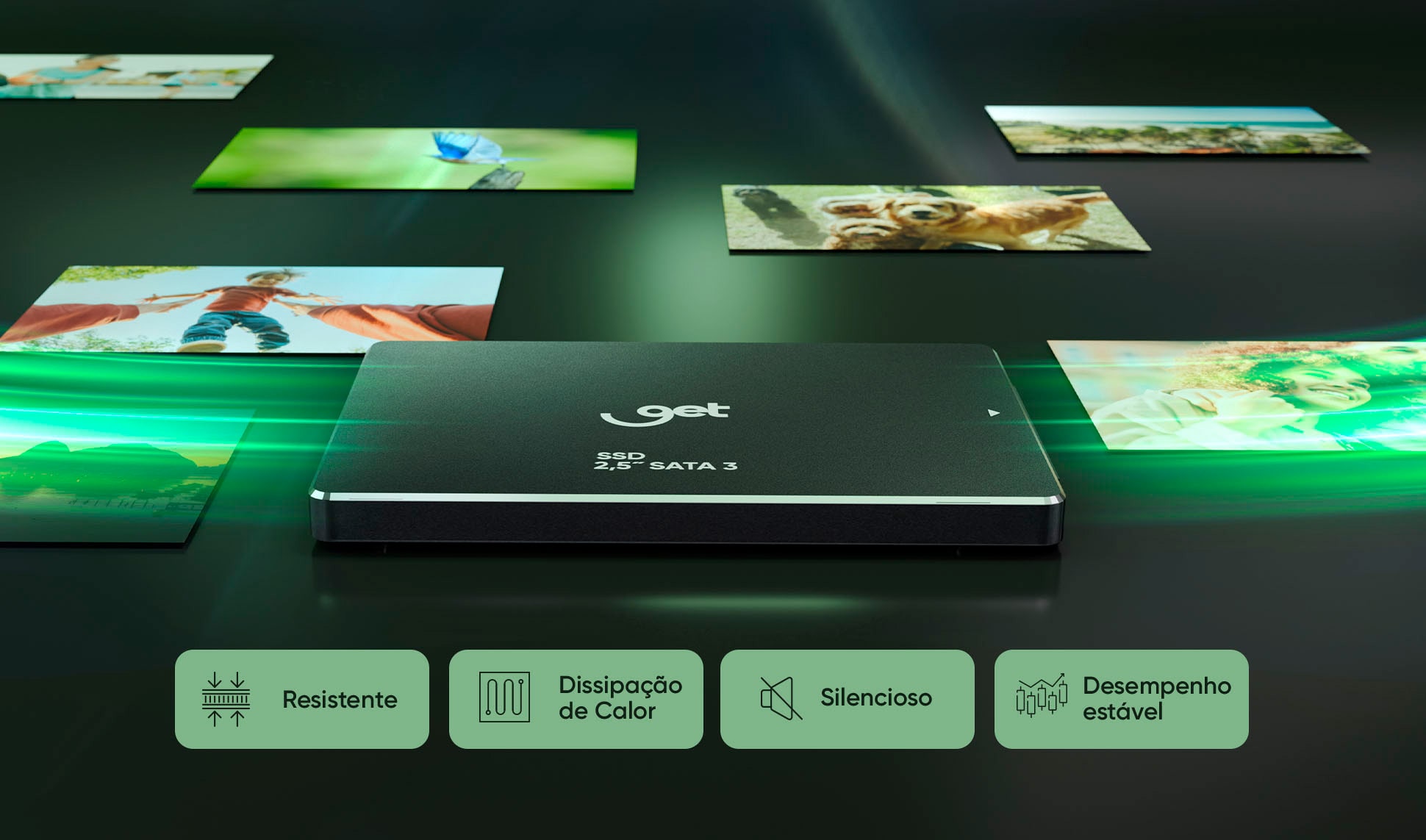 SSD 120GB Get SATA III 2,5 Leitura 500MB/s Gravação 400MB/s