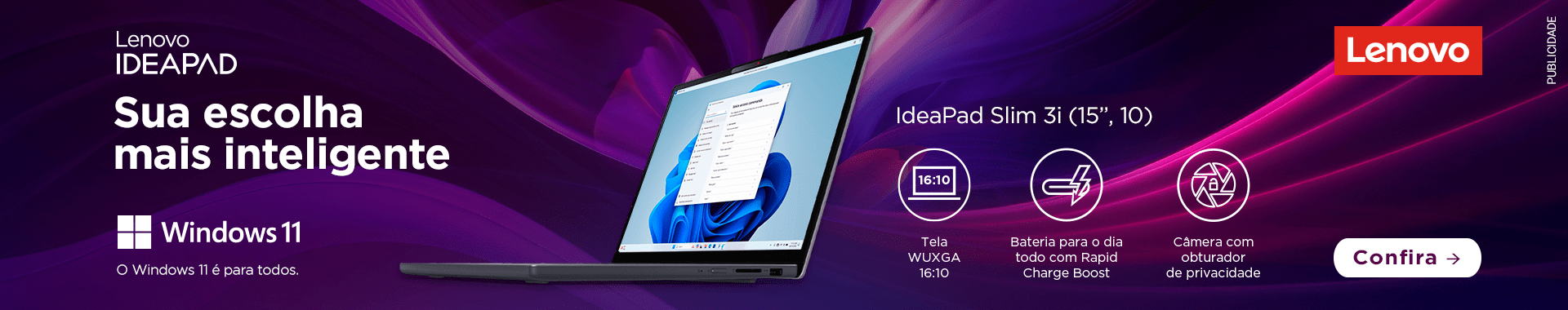 [PARCERIA] Ideapad Slim 3i - Destaque